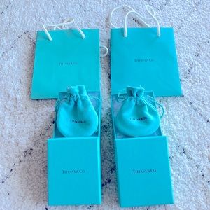 TIFFANY & CO 2bags, 2 jewelry boxes, and 2 jewelry pouches